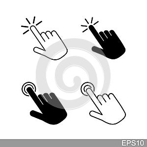 Touch vector iconÃÂ  on white background. photo